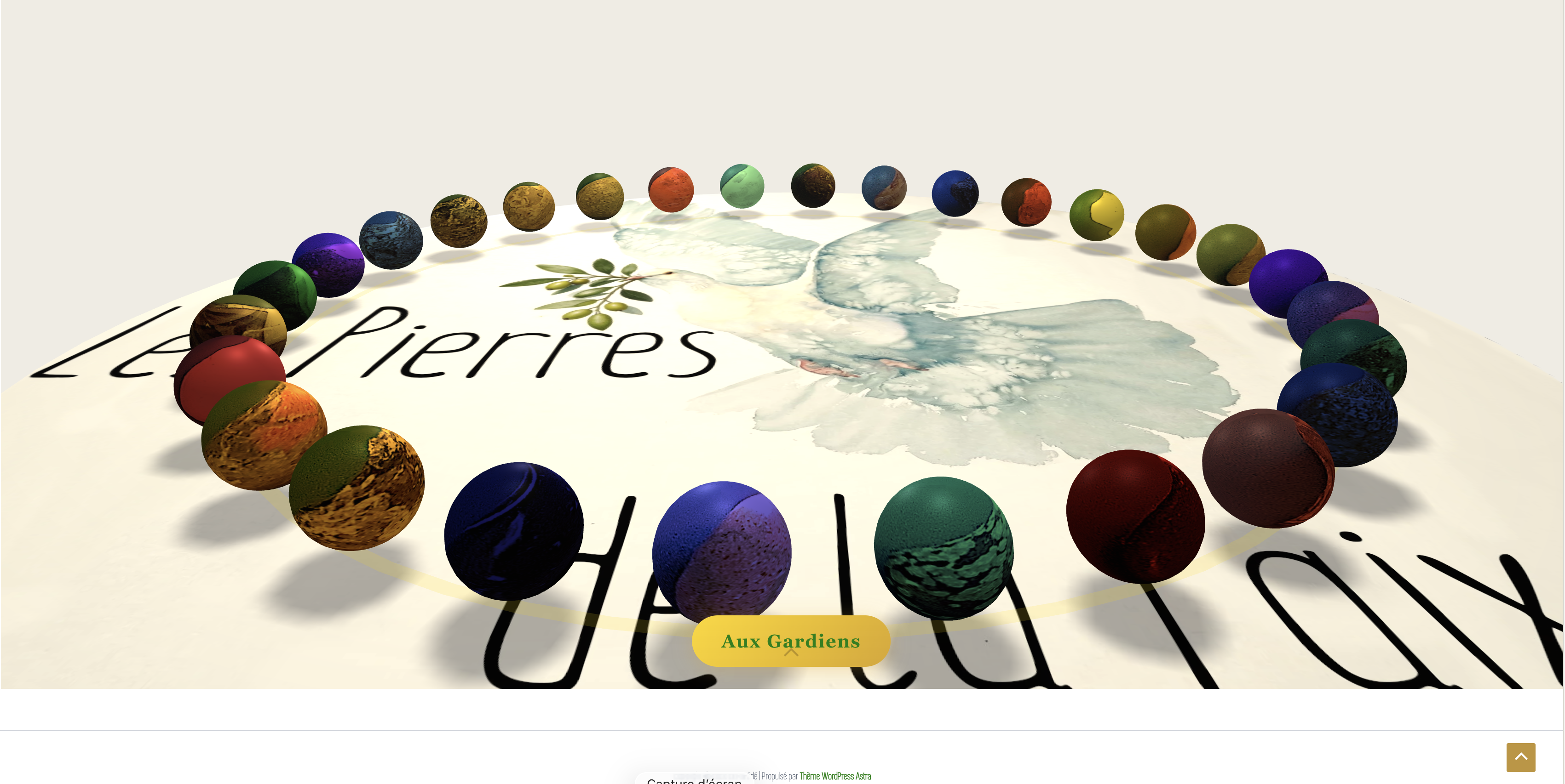 Cercle des 28 pierres en 3D sur leparede.org